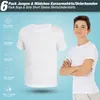6 T-shirts met korte mouwen, wit, maat 164/170 (14-15 jaar) Productafbeelding-voorbeeld 3