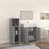 vidaXL 3-tlg. Badmöbel-Set Grau Sonoma Holzwerkstoff Produktbild-Vorschau 3