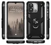 Multiple views of a black smartphone case with a ring holder. Produktbild-Vorschau