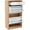 Scarpiera alta con cassetto IBOJA – rovere sonoma / bianco Anteprima dell’immagine prodotto 2