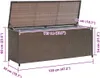vidaXL Garten-Auflagenbox Braun 120x50x60 cm Poly Rattan Produktbild-Vorschau 4