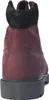 A close-up, rear view of a single burgundy Timberland boot against a white background. Voir les images du produit