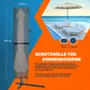 KINGSLEEVE® Sonnenschirm Abdeckung bis Ø 350 cm mit Stab Produktbild-Vorschau 2