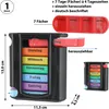 Pillenbox 'Deluxe' 7 Tage Regenbogenfarben schwarz Produktbild-Vorschau 2