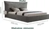 Polsterbett Sofia 200x200 mit zwei Bettkästen und flexibler Produktbild-Vorschau 6