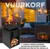 Venkovní ohnivý koš Zahradní krb s ochranou proti jiskrám Náhled obrázku produktu 3