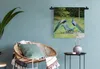 MuchoWow® Wandteppich Wandbehang Pfau - Bank - Park 60x60 Produktbild-Vorschau 5