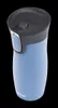 A blue Contigo travel mug with a black lid and gray grip. Náhled obrázku produktu