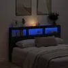 vidaXL LED-Kopfteil mit Ablagen Schwarz Eichen-Optik Produktbild-Vorschau 2