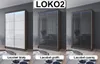Stylowa szafa przesuwna LOKO2 120cm wenge - fronty szkło Podgląd zdjęcia produktu 5