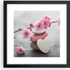 Gerahmtes Poster - Schwarzer Rahmen - Yoga weiblich Blume Produktbild-Vorschau 1