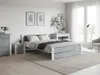 Posteľ IKAROS DOUBLE 160x200, betón/biela, lamiel. rošt, Náhľad obrázku produktu 7