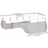 The Living Store 9-tlg. Garten-Sofagarnitur mit Kissen Produktbild-Vorschau 4