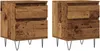 vidaXL Nachttische 2 Stk. Altholz-Optik 40x35x50 cm Produktbild-Vorschau 2