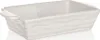 A white ceramic baking dish with a wavy texture on the sides. Produktbild-Vorschau