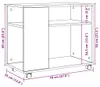 vidaXL Bočný stolík s kolieskami Artisan dub 70x35x60cm Náhľad obrázku produktu 7