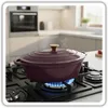 Poêle à frire émaillée HAGE 6 l en fonte, compatible Voir les images du produit 2