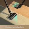 A vacuum cleaner head is shown cleaning a floor, transitioning from tile to carpet. Produktbild-Vorschau