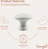 8x Möbelknöpfe Weiß Schrankknöpfe Aluminium Möbelgriff Produktbild-Vorschau 3