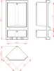 JUNIOR rohový regál 2 priehradky, 18,9x38,5x13,9 cm, Náhľad obrázku produktu 2