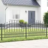 Clôture de jardin grise 240 x 118 cm en acier thermolaqué Voir les images du produit 2