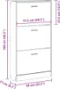 vidaXL Szafka na buty biała 59x17x108 cm Materiał Podgląd zdjęcia produktu 7