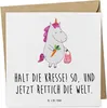 Mr. & Mrs. Panda Grußkarte Einhorn Gemüse - Weiß - Produktbild-Vorschau 1
