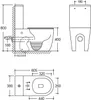 Technical drawing of a toilet with dimensions. Produktbild-Vorschau