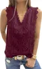 ASKSA Damen Ärmellos Bluse Spitze T-Shirt Elegant Produktbild-Vorschau 1