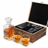 Sada sklenic na whisky s karafou 700 ml - elegantní dřevěná Náhled obrázku produktu 8