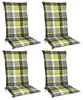 Beautissu 4er Set Hochlehner Auflagen Set 120x50 cm Polster Produktbild-Vorschau 1