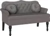 vidaXL lavica Chesterfield s vankúšmi sivá 120,5 x 65 x 75 Náhľad obrázku produktu 1