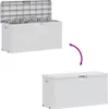 A storage box is shown in two states: open with cushions inside and closed. Anteprima dell’immagine prodotto
