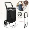 carrello spesa bremermann JEEBEL pieghevole nero Anteprima dell’immagine prodotto 7