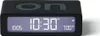 A black digital alarm clock with a digital display showing the time. Produktbild-Vorschau