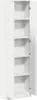 An open white wardrobe with multiple shelves. Produktbild-Vorschau