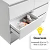 Komoda so 6 zásuvkami 100x78 cm komoda biela drevená Náhľad obrázku produktu 6
