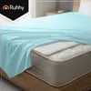 A close-up view of a mattress with a light blue sheet draped over it, showing the texture of the mattress and the softness of the sheet. Podgląd zdjęcia produktu