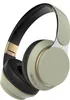 A close-up studio shot of a pair of green and gold over-ear headphones against a white background. Produktbild-Vorschau