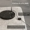 HOMCOM Lampadaire, lampe de salon arc, abat-jour argenté, Voir les images du produit 6