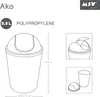 A technical drawing and product details of a trash can. Náhľad obrázku produktu
