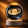 3D Kristallkugel mit Saturn Muster, Glaskugel geformte Produktbild-Vorschau 2