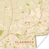 MuchoWow® Poster Stadtplan - Gladbeck - Vintage - Karte Produktbild-Vorschau 1