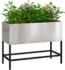 vidaXL Hochbeet Gartenpflanzer Silber 60 x 26 x 45 cm Produktbild-Vorschau 3