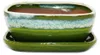 Bonsai-pot met onderschaal, maat 3, groen-beige, Productafbeelding-voorbeeld 1