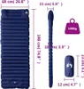 vidaXL Samonafukovacia podložka na spanie s vankúšom Navy Náhľad obrázku produktu 5