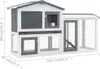 vidaXL Grand clapier à lapins gris et blanc 145x45x84 cm Voir les images du produit 9