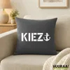 Huuraa Kissen Kiez Anker 40x40cm mit Füllung Steel Grey Produktbild-Vorschau 2