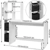 WOLTU Schreibtisch mit Regal, Stauraum, aus Holzwerkstoff, Produktbild-Vorschau 7