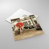 Bilder auf glas - Attraktiv Frau Spaziergang Regenschirm - Produktbild-Vorschau 2